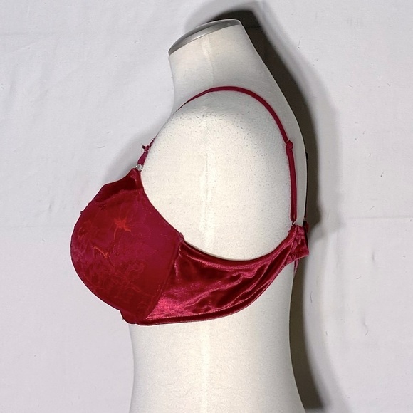 LA Senza Red Lace Beyond Sexy Classic Plunge Bra 38D - Picture 3 of 14